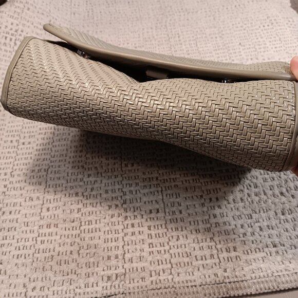 Joan & David green herringbone folding hanging travel makeup toiletry case - Picture 4 of 13